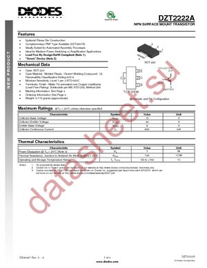 DZT2222A-13 datasheet  